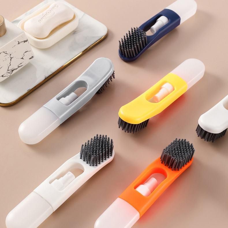 Multi-Purpose Shoe Cleaning Brush with Refillable Container – Compact Shoe Care Tool