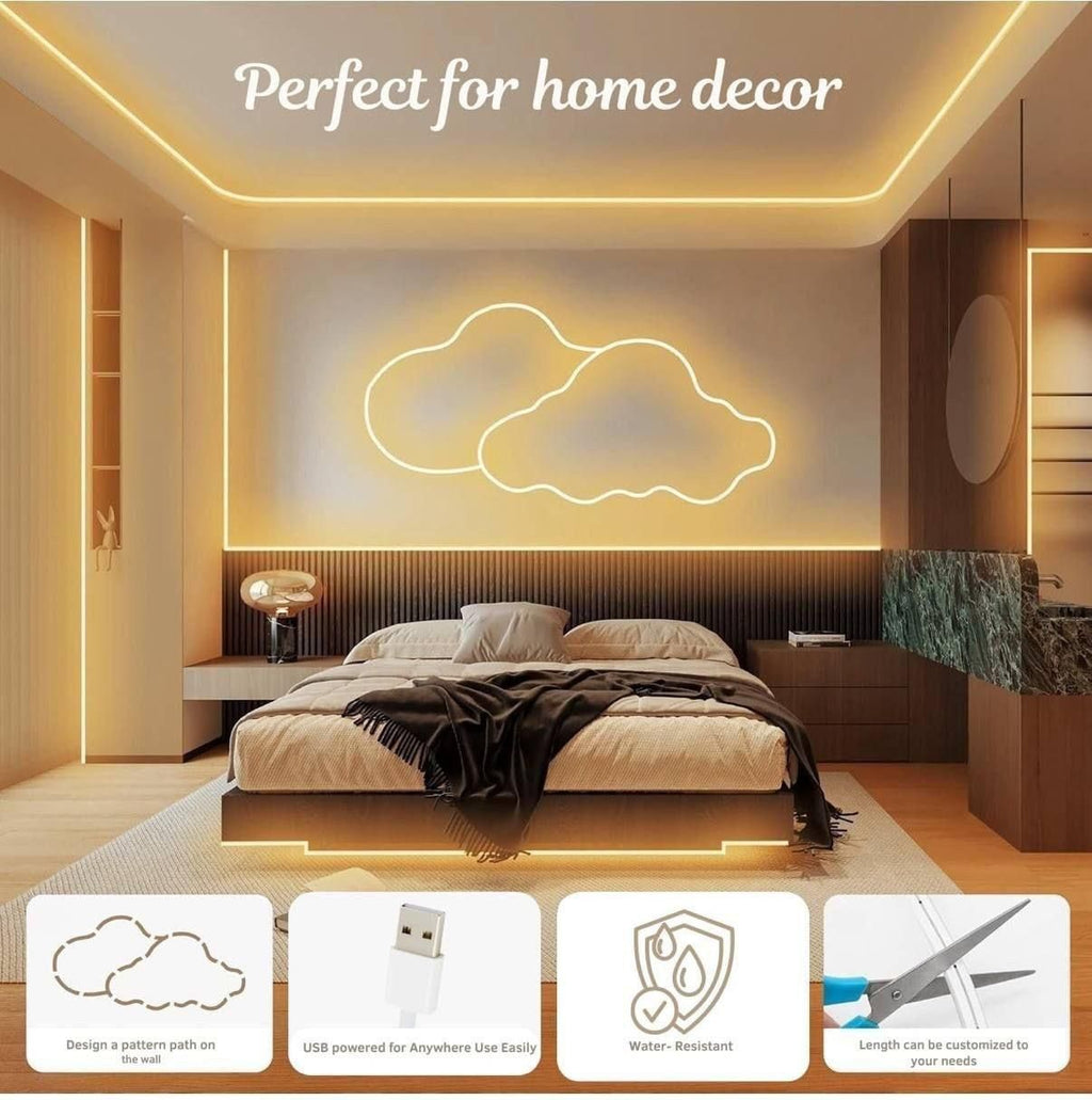 1 Meter Waterproof Neon LED Strip Light – Multicolor Flexible Decorative Lighting