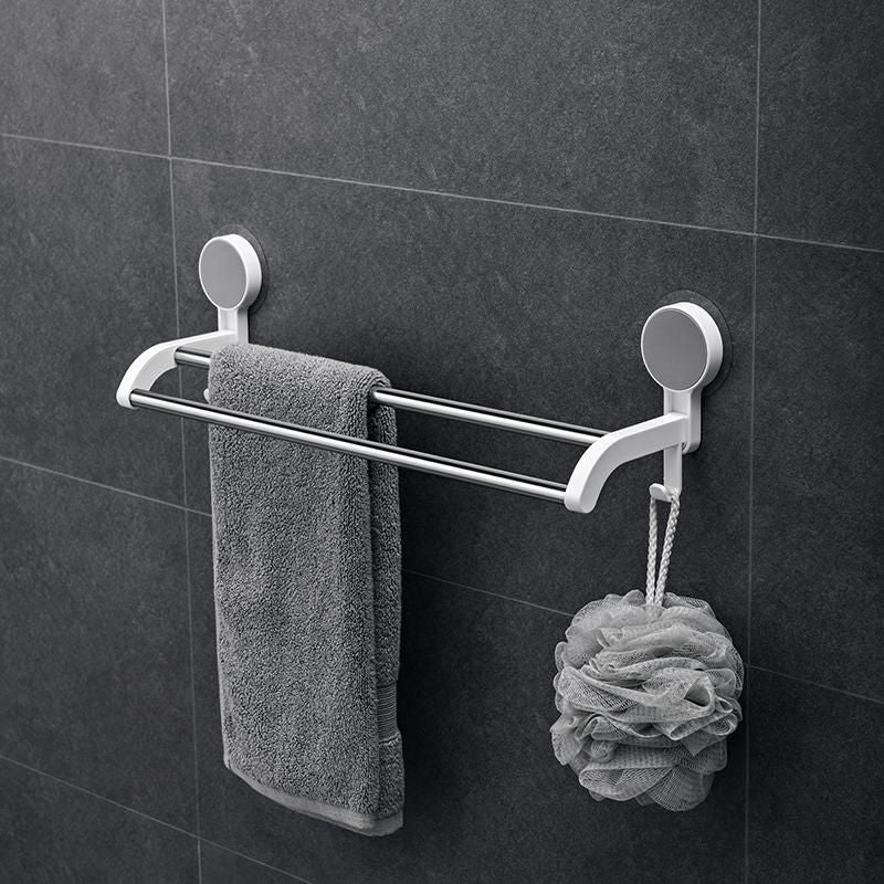 Stainless Steel Wall Mounted Towel & Napkin Holder Bar – Self-Adhesive Bathroom & Kitchen Organizer (Silver, Pack of 1)