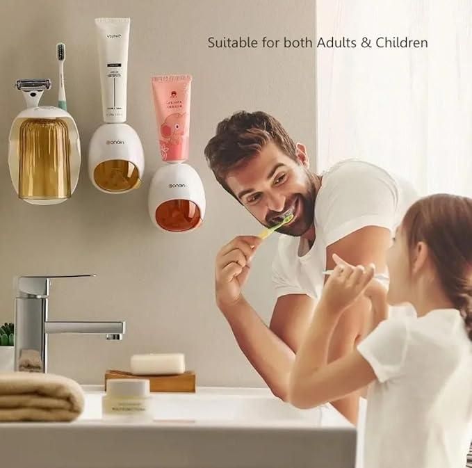 Premium Automatic Toothpaste Dispenser & Organizer – Hands-Free Wall Mounted Bathroom Accessory (Multi-Color)