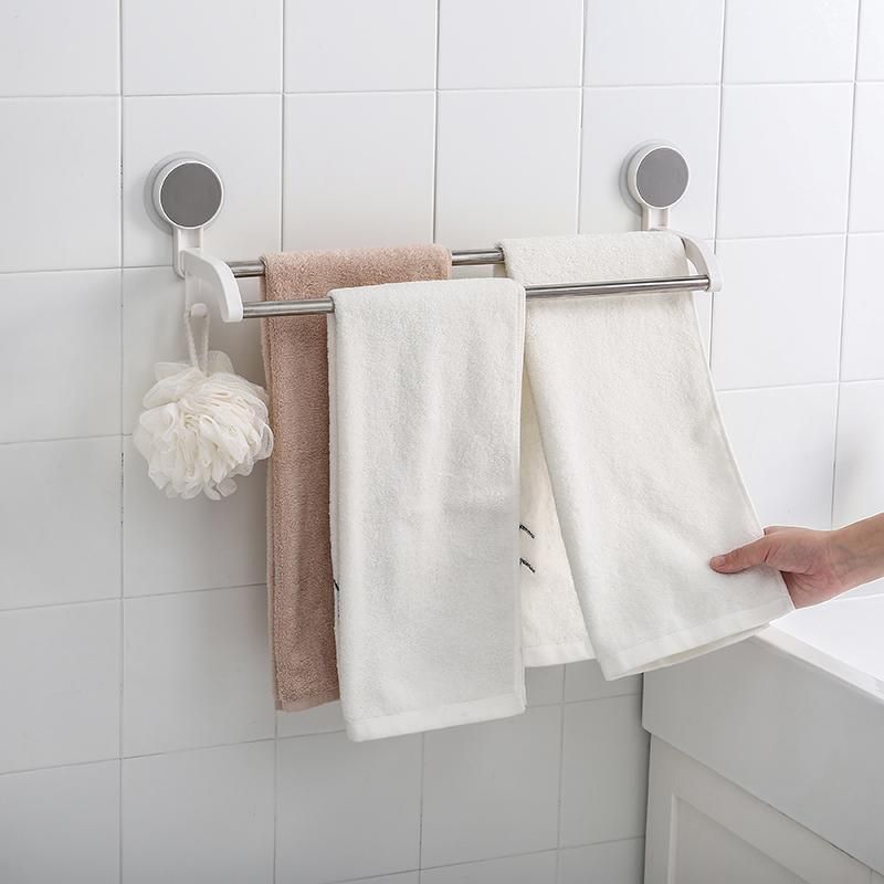 Stainless Steel Wall Mounted Towel & Napkin Holder Bar – Self-Adhesive Bathroom & Kitchen Organizer (Silver, Pack of 1)