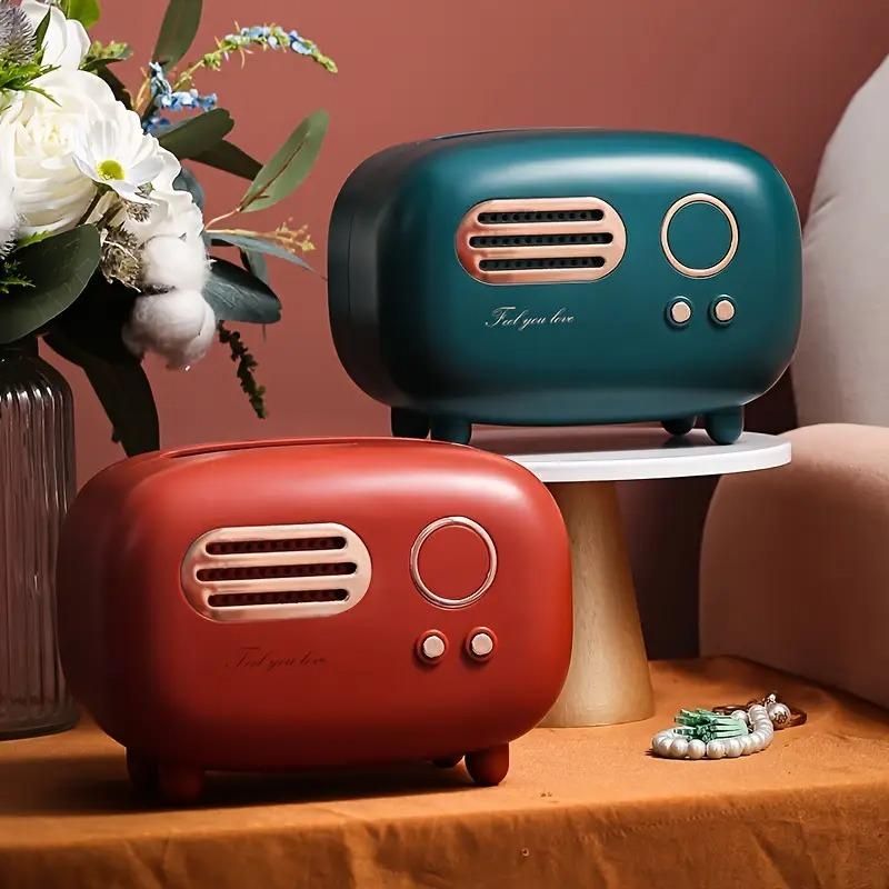 Vintage Radio Box Tissue Holder – Premium Retro Decorative Napkin Dispenser