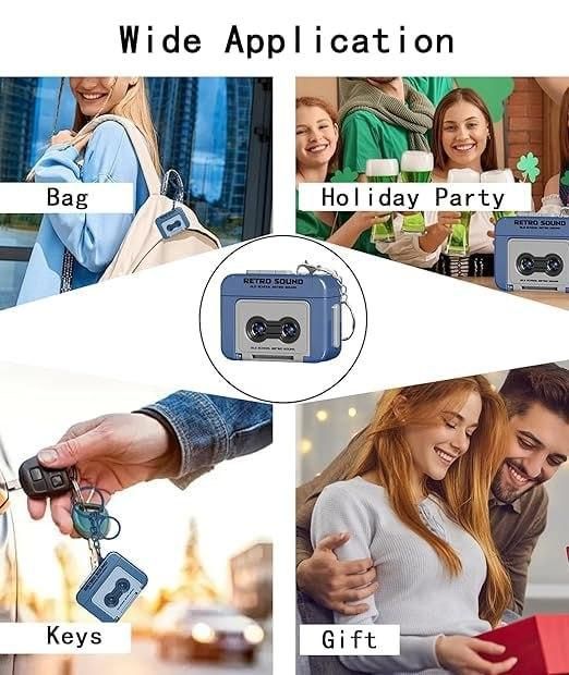 Retro Sound Mini Keychain – Cool Vintage Style Keychain with Built-In Recorder & Songs