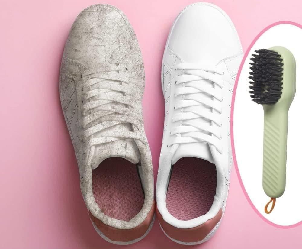 Multifunctional Shoe Polishing Brush – Liquid Adding Soft Fur Cleaning Brush for Shoes, Clothes & More