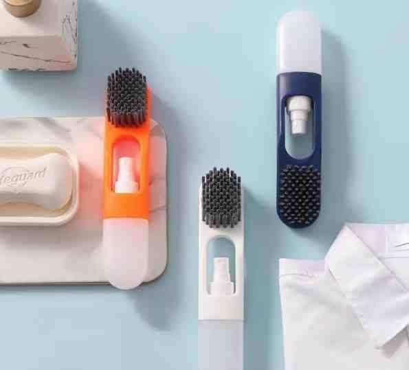 Multi-Purpose Shoe Cleaning Brush with Refillable Container – Compact Shoe Care Tool
