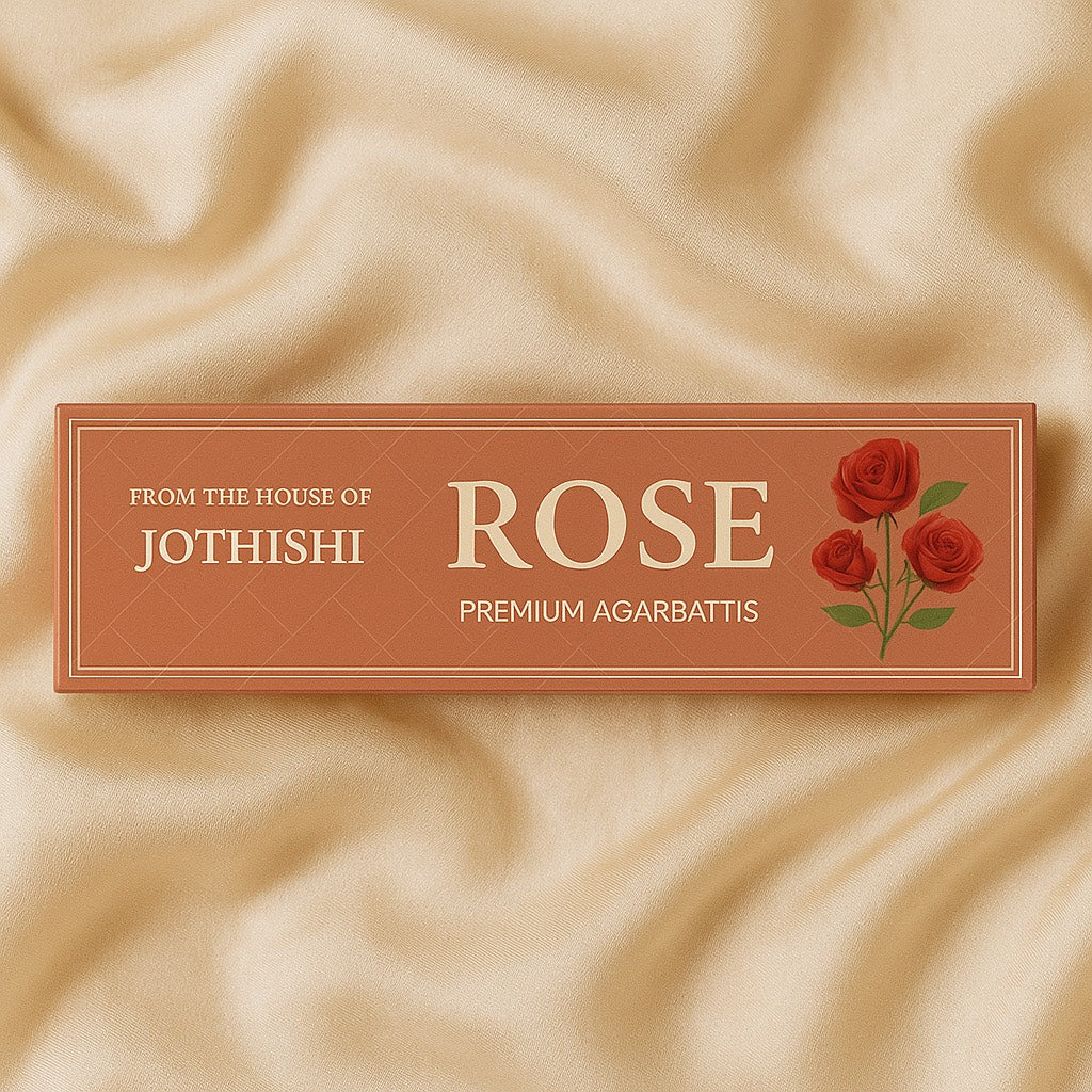 Jothishi Premium Rose Agarbatti – Charcoal & Carbon Free Incense Sticks | Free Delivery