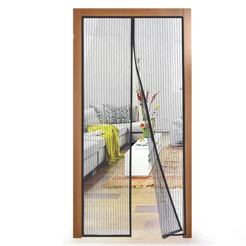 Mesh Magnetic Mosquito Screen Door Net Curtain with Magnets Reinforced Polyester