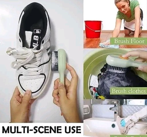 Multifunctional Shoe Polishing Brush – Liquid Adding Soft Fur Cleaning Brush for Shoes, Clothes & More