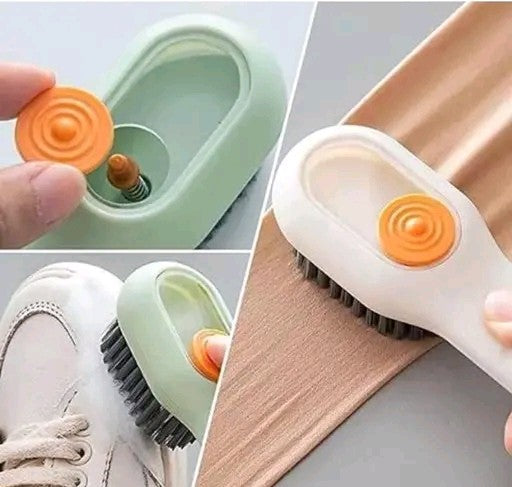 Multifunctional Shoe Polishing Brush – Liquid Adding Soft Fur Cleaning Brush for Shoes, Clothes & More