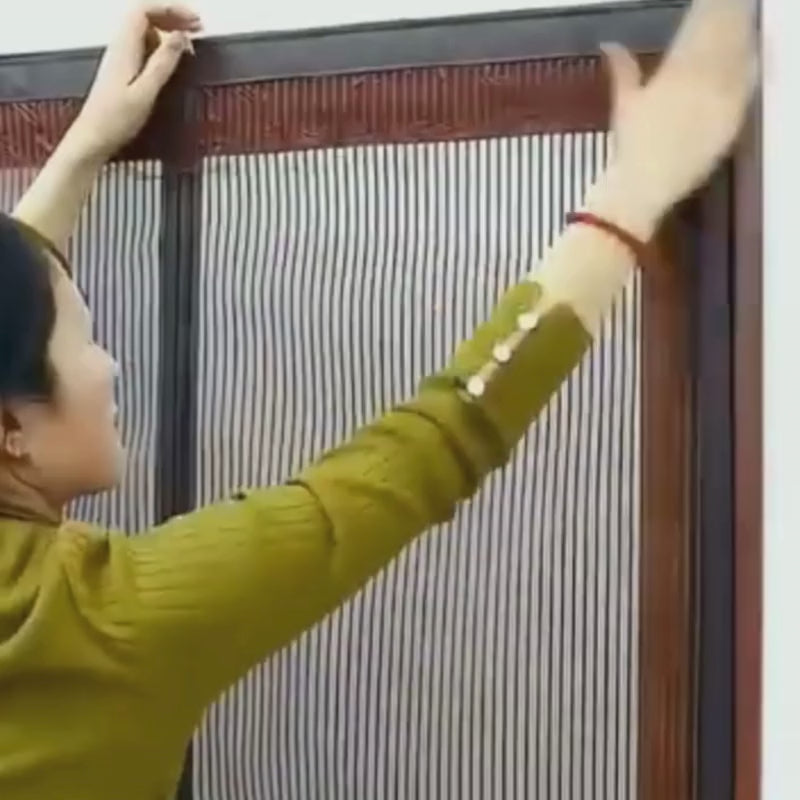 Mesh Magnetic Mosquito Screen Door Net Curtain with Magnets Reinforced Polyester