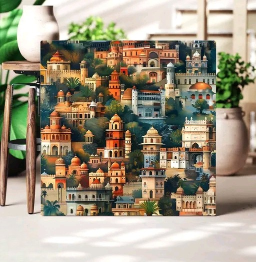 The Royal Panorama – Premium Architectural Canvas Painting (20x20 Inch) | Free Delivery Pan India