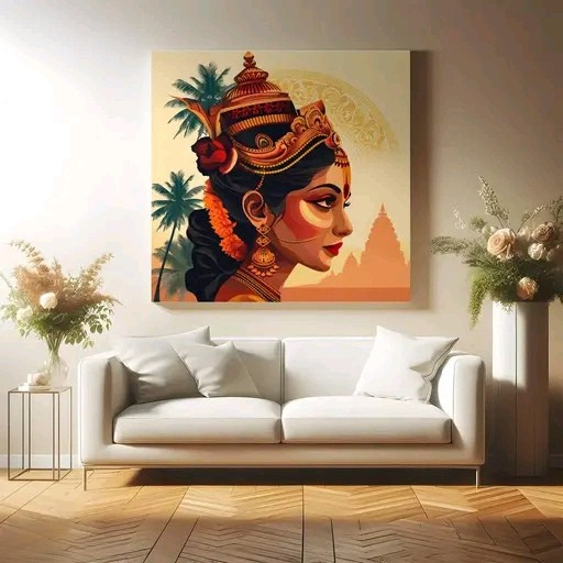 Premium Indian Traditional Canvas Wall Art | 20x20 Inch Modern Painting | Free Delivery Pan India