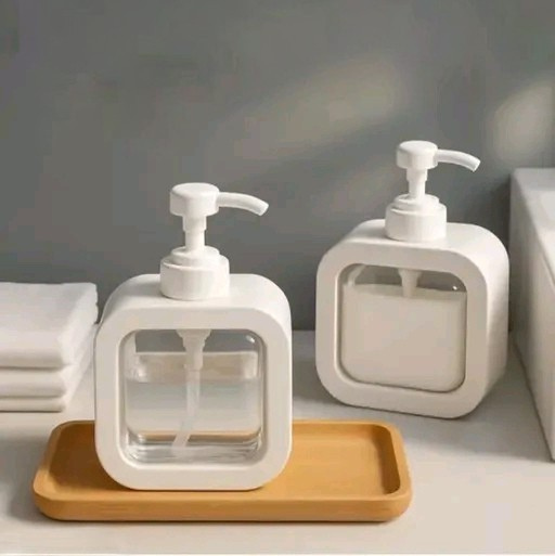 (Pack of 2) Modern Soap Dispenser – Premium Black Pump Bottles for Bathroom & Kitchen
