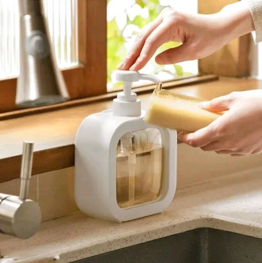 (Pack of 2) Modern Soap Dispenser – Premium Black Pump Bottles for Bathroom & Kitchen
